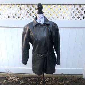 Tannery West Women’s Black Leather Lined Coat